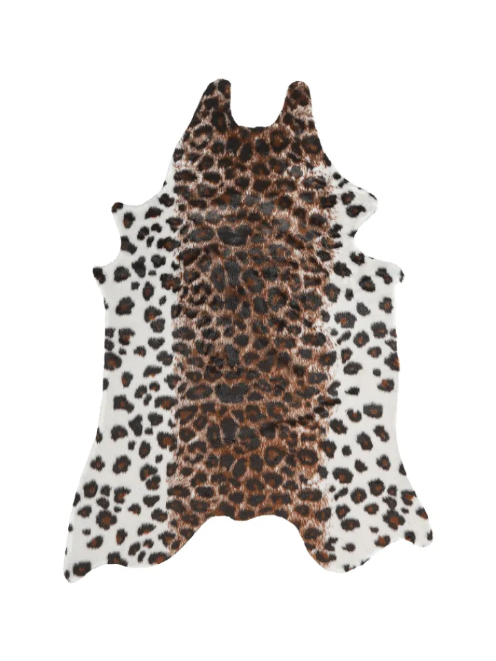 Beliani Lammfelle & Co<Schaffell BOGONG in Braun/Schwarz/Weiß - (W) 150 x (H) 1 x (L) 200 cm