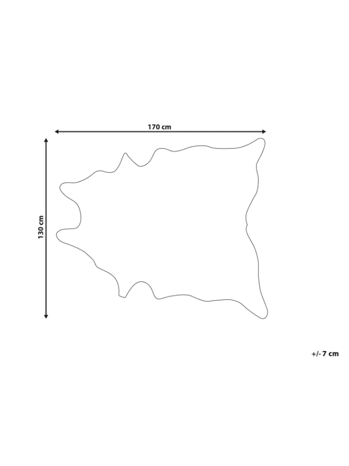 Beliani Lammfelle & Co<Schaffell BOGONG in Braun/Weiß - (W) 130 x (H) 1 x (L) 170 cm