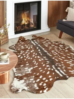 Beliani Lammfelle & Co<Schaffell KNOLL in Braun/Beige - (W) 150 x (L) 200 cm
