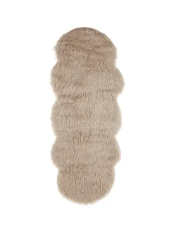 Beliani Lammfelle & Co<Schaffell MAMUNGARI in Beige - (W) 60 x (H) 6 x (L) 180 cm
