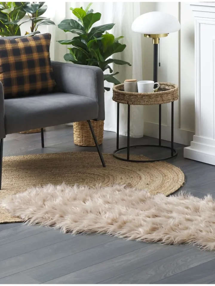 Beliani Lammfelle & Co<Schaffell MAMUNGARI in Beige - (W) 60 x (H) 6 x (L) 180 cm