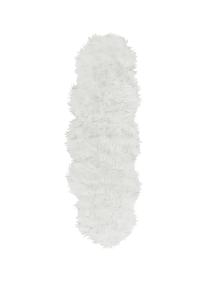 Beliani Lammfelle & Co<Schaffell MAMUNGARI in Weiß - (W) 60 x (H) 6 x (L) 180 cm
