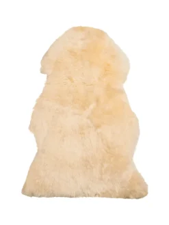 Beliani Lammfelle & Co<Schaffell ULURU in Beige - (W) 65 x (H) 8 x (L) 100 cm