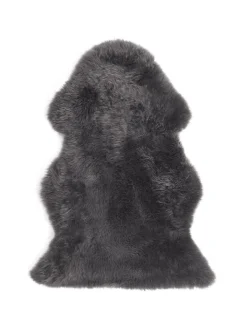 Beliani Lammfelle & Co<Schaffell ULURU in Grau - (W) 65 x (H) 8 x (L) 100 cm