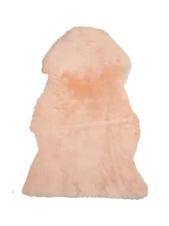 Beliani Lammfelle & Co<Schaffell ULURU in Rosa - (W) 65 x (H) 8 x (L) 100 cm