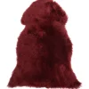 Beliani Lammfelle & Co<Schaffell ULURU in Rot - (W) 65 x (H) 8 x (L) 100 cm