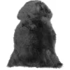 Beliani Lammfelle & Co<Schaffell ULURU in Schwarz - (W) 65 x (H) 8 x (L) 100 cm