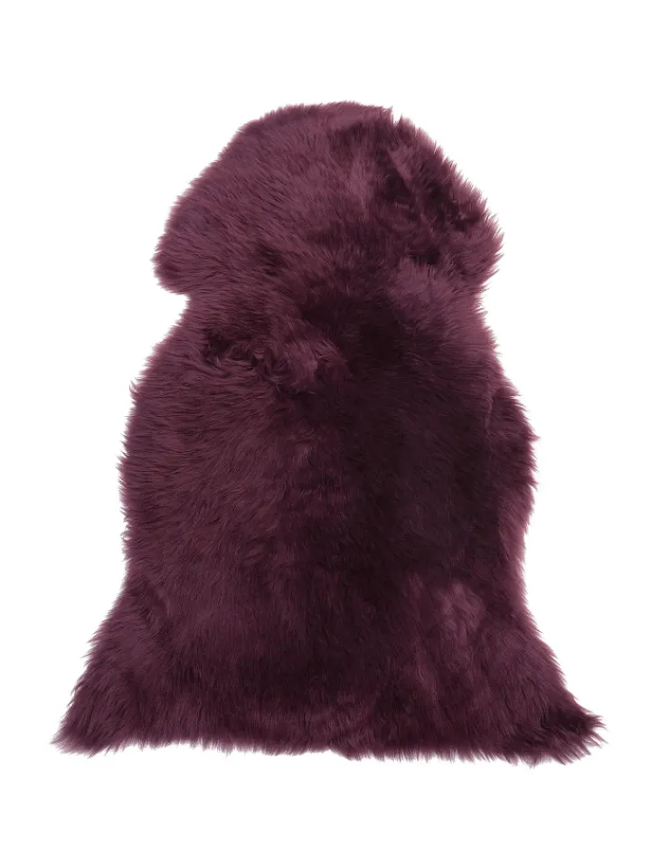 Beliani Lammfelle & Co<Schaffell ULURU in Violett - (W) 65 x (H) 8 x (L) 100 cm