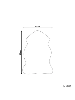 Beliani Lammfelle & Co<Schaffell UNDARA in Grau - (W) 60 x (H) 1 x (L) 90 cm