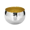 Fink Dekoschalen<Schale "Sefa" in Silber/ Gold - H. 14,5 cm - D. 20 cm