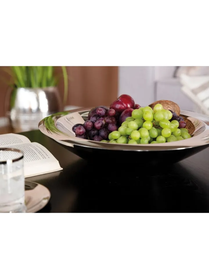 Fink Dekoschalen<Schale "Visto" in Silber - H. 8 cm - D. 43 cm