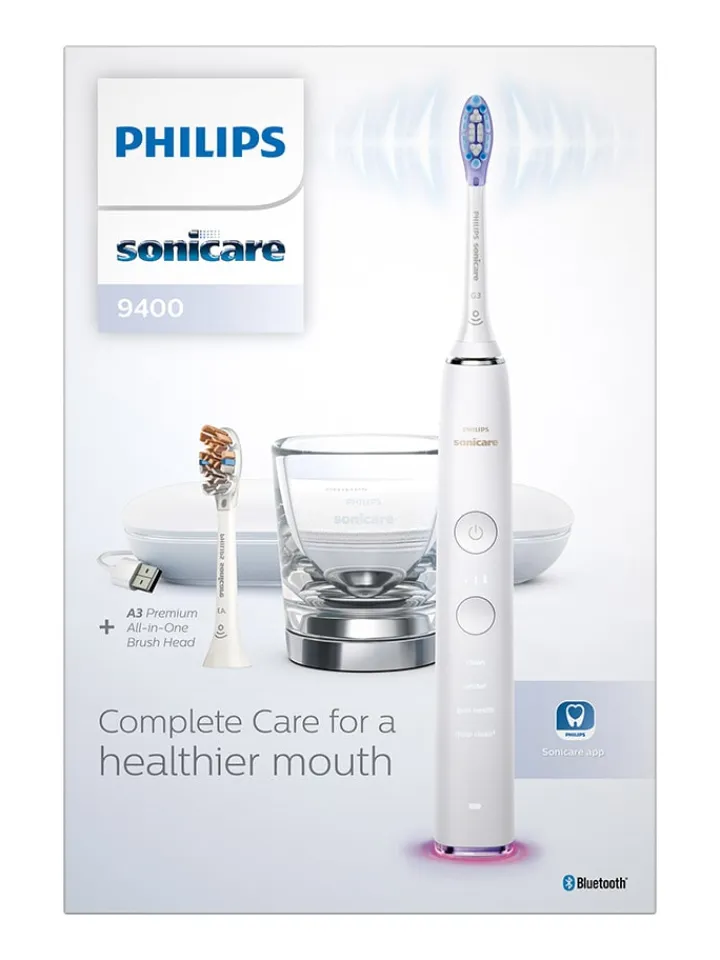 PHILIPS sonicare Zahn & Mundpflege<Schallzahnbürste "DiamondClean Smart 9400" in Weiß