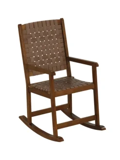 COSTWAY Gartenmöbel<Schaukelstuhl In- & Outdoor in Braun