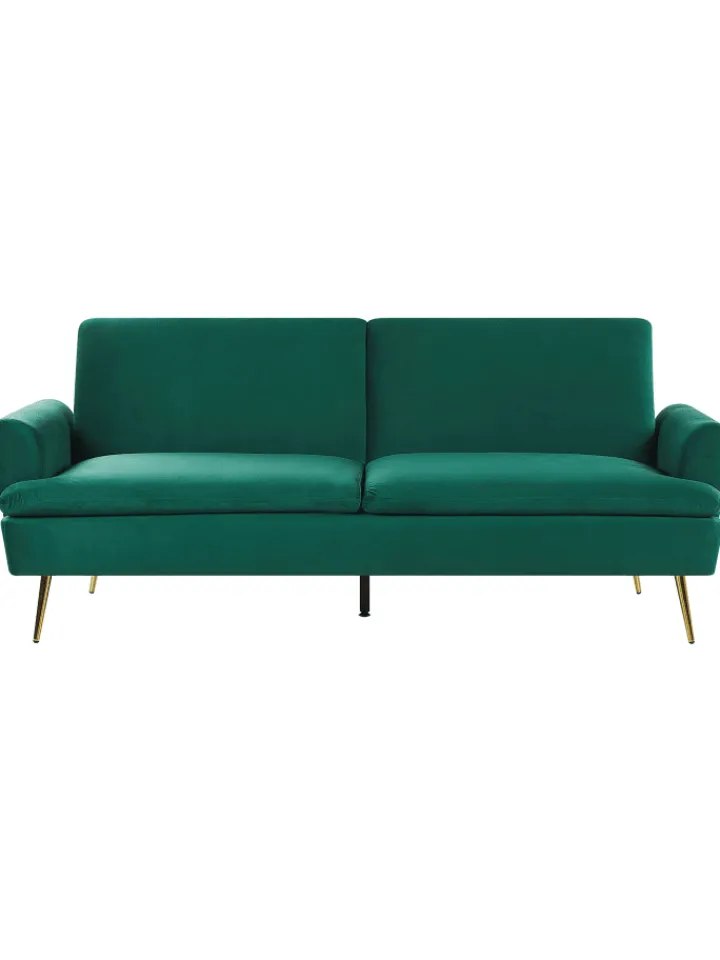 Beliani Sitzmöbel<Schlafsofa VETTRE in Grün/Gold - (W) 210 x (H) 88 x (L) 84 cm