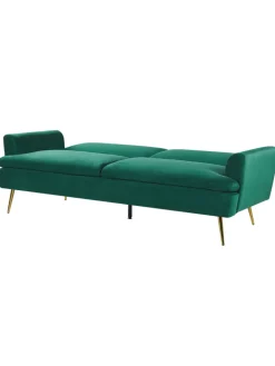 Beliani Sitzmöbel<Schlafsofa VETTRE in Grün/Gold - (W) 210 x (H) 88 x (L) 84 cm
