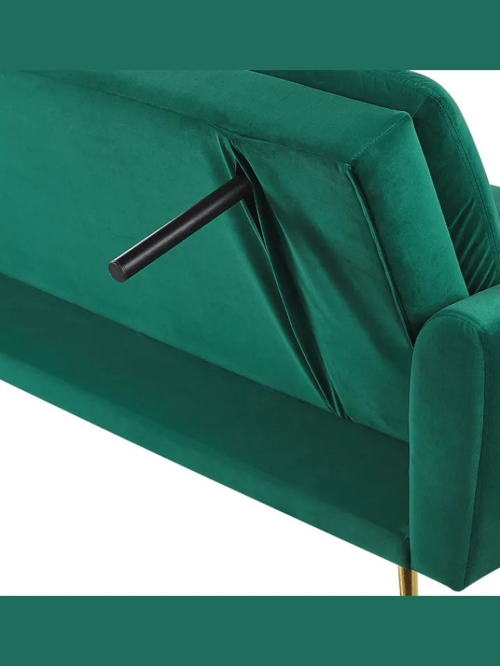 Beliani Sitzmöbel<Schlafsofa VETTRE in Grün/Gold - (W) 210 x (H) 88 x (L) 84 cm