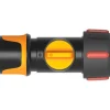 Fiskars Gartendekoration<Schlauchanschluss "QuickHoseConn" in Schwarz/ Orange