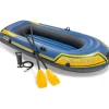 Intex Gartenspielzeug<Schlauchboot in Dunkelblau/ Gelb mit Zubehör - (L)236 x (B)114 cm