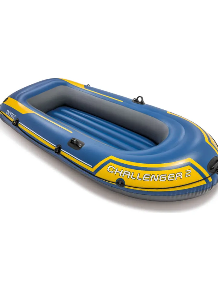 Intex Gartenspielzeug<Schlauchboot in Dunkelblau/ Gelb mit Zubehör - (L)236 x (B)114 cm