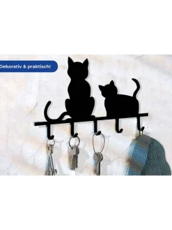 Wenko Aufbewahren & Servieren<Schlüsselboard in Schwarz - (B)20 x (H)15 cm