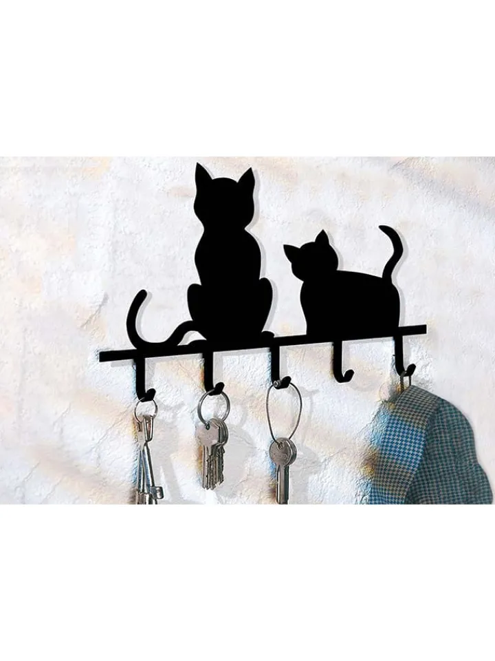Wenko Aufbewahren & Servieren<Schlüsselboard in Schwarz - (B)20 x (H)15 cm