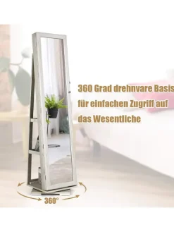 COSTWAY Schmuckkästen<Schmuckaufbewahrung in Weiß