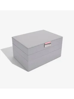 Stackers Schmuckkästen<Schmuckkasten in Grau - (B)25 x (H)18 x (T)3,7 cm