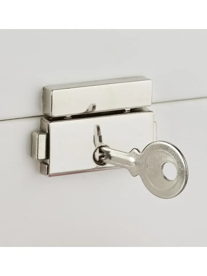 relaxdays Schmuckkästen<Schmuckkasten in Weiß - (B)23 x (H)9,5 x (T)17,5 cm