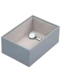 Stackers Schmuckkästen<Schmuckkiste in Blaugrau - (B)18 x (H)12,5 x (T)7,2 cm
