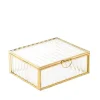 Homla Schmuckkästen<Schmuckkästchen "Grazia" in Transparent/ Gold - (B)13 x (H)5 x (T)11 cm