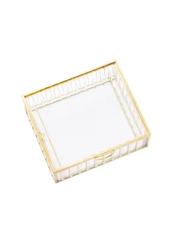 Homla Schmuckkästen<Schmuckkästchen "Grazia" in Transparent/ Gold - (B)13 x (H)5 x (T)11 cm