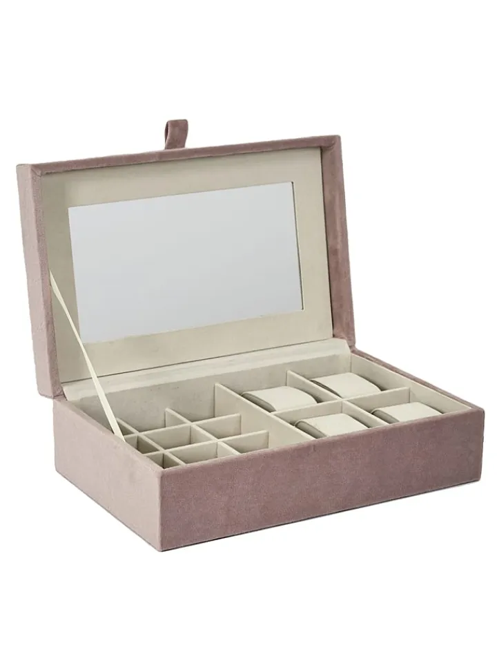 Rétro Chic Schmuckkästen<Schmuckkästchen in Rosa - (B)25 x (H)8 x (T)16 cm