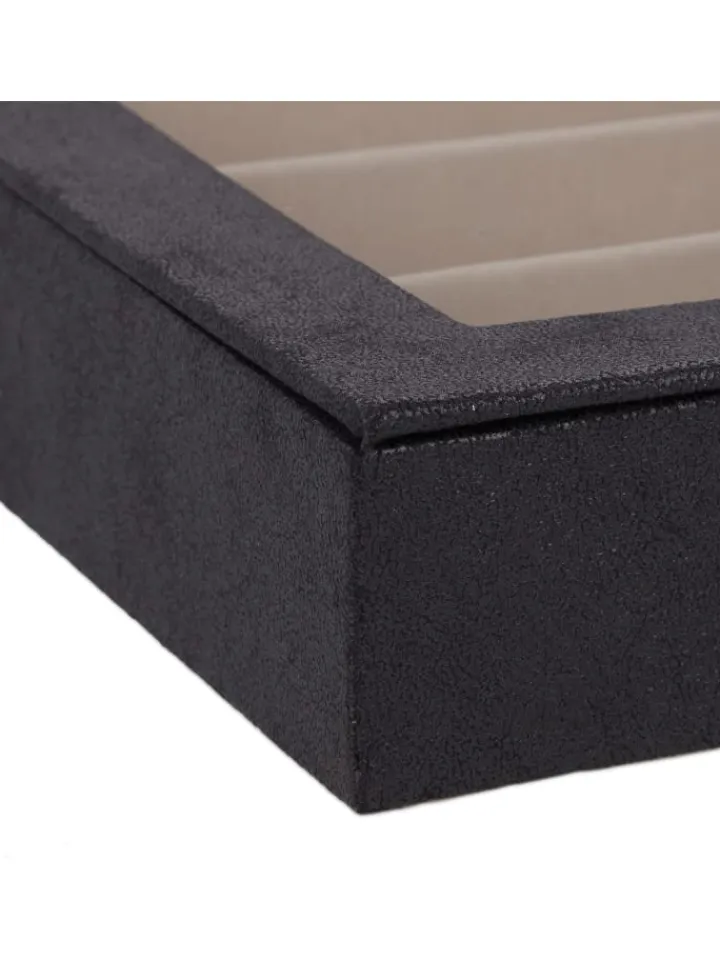 relaxdays Schmuckkästen<Schmuckkästchen in Schwarz - (B)30 x (H)5 x (T)21 cm