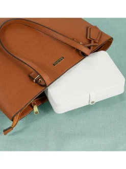 relaxdays Schmuckkästen<Schmuckkästchen in Weiß - (B)21 x (H)4,5 x (T)14,5 cm