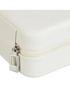 relaxdays Schmuckkästen<Schmuckkästchen in Weiß - (B)10 x (H)5 x (T)10 cm