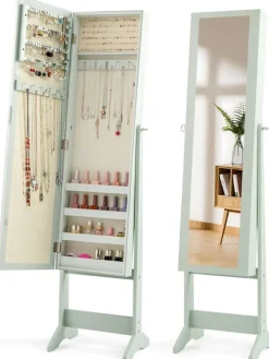 COSTWAY Schmuckkästen<Schmuckschrank in Grün