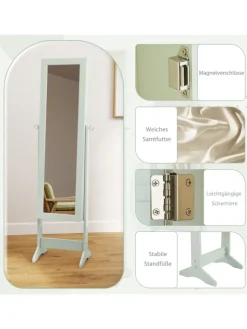 COSTWAY Schmuckkästen<Schmuckschrank in Grün