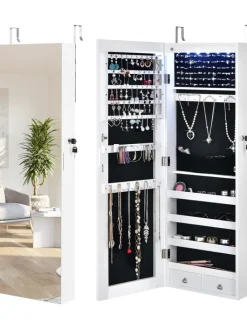 COSTWAY Schmuckkästen<Schmuckschrank in Weiß