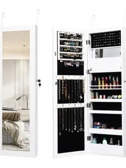 COSTWAY Schmuckkästen<Schmuckschrank in Weiß