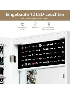COSTWAY Schmuckkästen<Schmuckschrank in Weiß