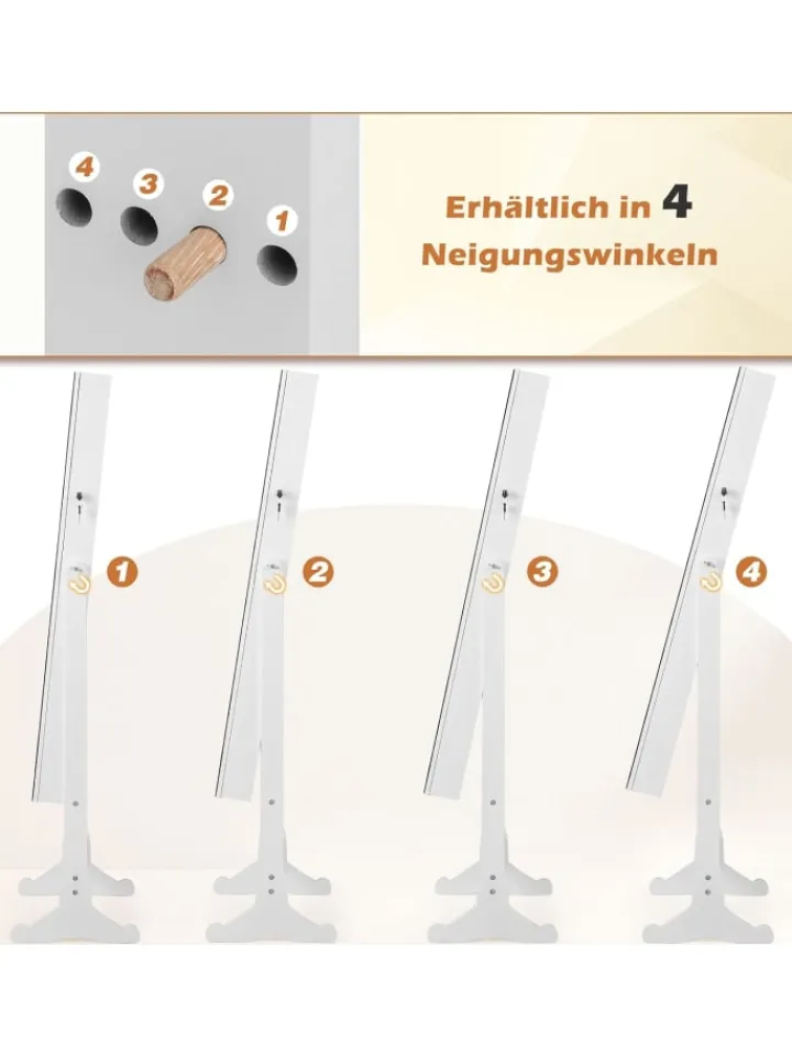 COSTWAY Schmuckkästen<Schmuckschrank in Weiß