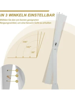 COSTWAY Schmuckkästen<Schmuckschrank LED in Weiß