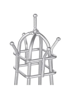 relaxdays Schmuckkästen<Schmuckständer "Eiffelturm" in Silber - (H)47 cm