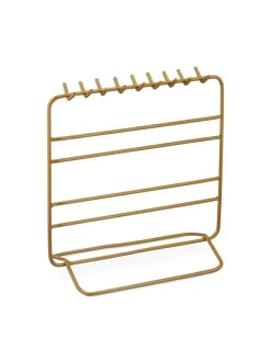 relaxdays Schmuckkästen<Schmuckständer in Gold - (B)20x (H)21 x (T)10 cm