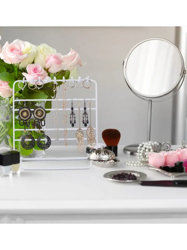 relaxdays Schmuckkästen<Schmuckständer in Gold - (B)20x (H)21 x (T)10 cm