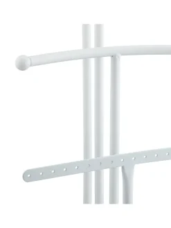 relaxdays Schmuckkästen<Schmuckständer in Weiß/ Braun - (B)24 x (H)43 x (T)18 cm