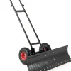 COSTWAY Weitere Haushaltshelfer<Schneeschaufel mit Rädern in Schwarz