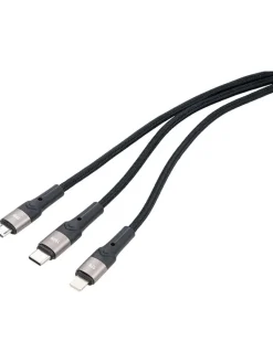 Troika Technikzubehör<Schnellladekabel in Schwarz - (L)120 cm