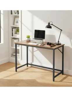 Songmics Tische<Schreibtisch in Braun/ Schwarz - (B)100 x (H)76 x (T)50 cm