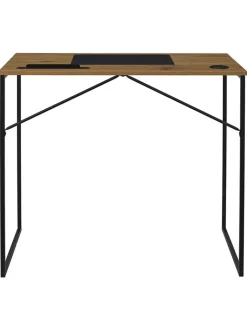 Rétro Chic Tische<Schreibtisch ''Link'' in Hellbraun - (B)90 x (H)76 x (T)50 cm